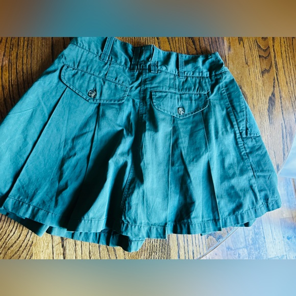 Free People heavily pleated skirt Green PLEATS TO MEET YOU - Picture 4 of 6